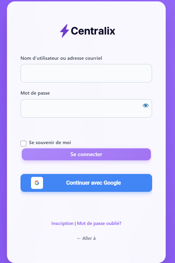 Comment s'inscrire sur Centralix